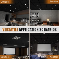 Plaques acoustiques décoratives noires FEYT 60x60cm, panneaux acoustiques en feutre PET insonorisés pour cinéma, studio d'enregistrement, salle de sport