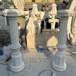 Columnas Circulares de Piedra Natural de Diseño Moderno Decorativo para Edificios de Estilo Occidental BLVE, Columnas Romanas de Mármol Pintadas en Dorado - Product Image 4