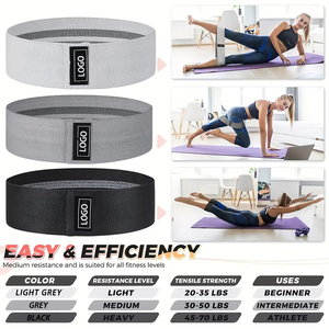 Set di bande di esercizio in tessuto in lattice con Logo personalizzato per allenamento alla moda e allenamento con resistenza al bottino fasce per allenamento personalizzabili - Product Image 6