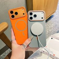 Étui de téléphone portable magnétique de luxe avec sensation de peau, pour 17 Promax, fin, charge sans fil, TPU, antichoc, coque souple