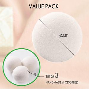 Boules de séchage en laine biologique de 7 cm pour le lavage du linge, produits les plus vendus en 2024, nouvelle tendance aux États-Unis, boules de séchage compostables, lot de 6 - Product Image 2