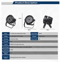 Projecteur LED RGBW 4-en-1 de haute qualité, étanche IP65, DMX512, pour scène, DJ, discothèque, bar, fête, concert