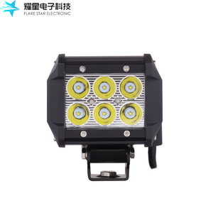ไฟส่องสว่างแบบ LED สำหรับงานอุตสาหกรรม 18w ยี่ห้อ Flare Star รุ่น Electronic รูปทรงสี่เหลี่ยม สำหรับรถออฟโรด ตัวเรือนอะลูมิเนียมอัลลอย ใช้พลังงานไฟฟ้ากระแสตรง - Product Image 1