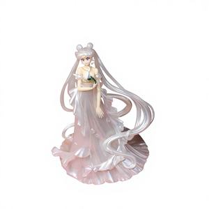 Figurine de fille en PVC solide, grande, avec <span class=keywords><strong>perles</strong></span>, pour décoration de gâteau, de voiture, ou de maternité, motif lapin de la lune et glace. - Product Image 1