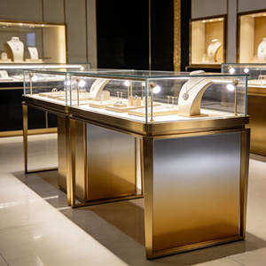 Exhibidores de Madera y Metal Personalizados para Diseño de Interiores de Joyerías, Exhibidores de Joyería de Lujo con Iluminación LED - Product Image 5