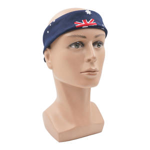 للبيع بالجملة رباط قطني متعدد الوظائف مربع 22*22 بوصة العلم الهايتي باندانا وطني - Product Image 4