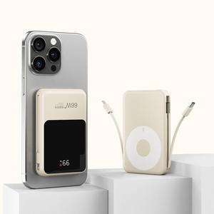 Magnetic Snap Wireless Charge 10000mAh Compact Power Bank for iPhone & More - Product Image 1