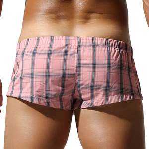 SEOBEAN Pantalones cortos de chándal a cuadros de algodón para <span class=keywords><strong>hombre</strong></span>, <span class=keywords><strong>pijama</strong></span> con apertura frontal, ropa holgada, cómoda y transpirable para <span class=keywords><strong>hombre</strong></span> - Product Image 6