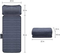 Oreiller de massage corporel complet Shiatsu Phenitech vibrant pour le cou et le dos, avec fonction pétrissante, revêtement en cuir PU et filet, contrôle de la minuterie, garantie 1 an