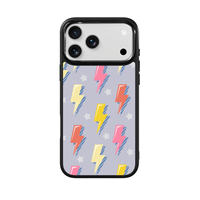 Coque de téléphone AG Feeling Black Edge avec motif éclair doré pour iPhone 17, 17 Pro Max, 16 Pro, 15 – Coque magnétique