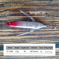 MISTER LURE 6.5g 80mm Libellule Forme Bar Brochet Crayon Appât Topwater Whopper Plopper Leurre De Pêche