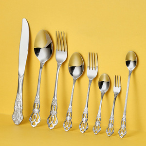Nordic Gold Cutlery <b>Fork</b> <b>Spoon</b> Knife Silverware Stainless Steel Cutlery <b>Set</b> for Wedding - Product Image 6