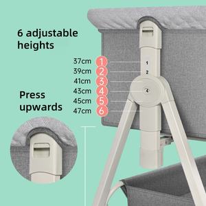 Rocking Style 3-In-1 Wieg Bed Bed Bed Sleeper 6 Niveaus Verstelbaar En Beweegbare Bed Wieg Voor Baby - Product Image 2