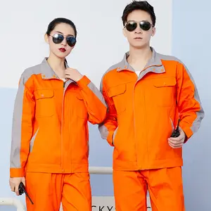 男性と女性の労働保護服スーツ溶接工場ワークショップ難燃性火傷防止作業服