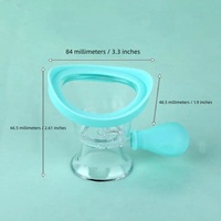 Gobelet de lavage oculaire en silicone en gros avec support, réservoir de nettoyage à pression d'air, bouteille de rinçage pour les soins des yeux
