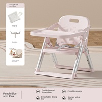 Chaise haute portable pour bébé, chaise à manger multifonctionnelle pliable pour tout-petits, chaise d'alimentation pour la croissance à usage domestique pour nourrissons et enfants