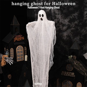 Decoración de Halloween para Puerta, Casa Embrujada, Fantasma Blanco Colgante, Demonio, Uso Interior, Materiales Mixtos, Sensor Eléctrico, Batería - Product Image 1