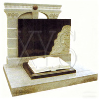 Mausolées, monuments et pierres tombales en granit naturel de Chine, fabriqués à la main, couleur personnalisée, pour extérieur, grands, simples et économiques, pour cimetière
