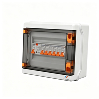 Caja Combinadora de Paneles Fotovoltaicos, Caja de Distribución Trifásica, ABS Impermeable IP65 1000V, Panel de Interruptores Industriales para Exteriores con Función de Monitoreo