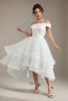 Robe de mariée grande taille, épaules dénudées, appliques en dentelle, robe de bal en tulle, robes de mariée sur mesure en gros pour la mariée