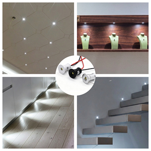 Mini Lámpara LED Empotrable de <span class=keywords><strong>1W</strong></span> IP65, 12V, Regulable, para Interiores, Fiestas, Escaleras, Pasillos, Gabinetes, Techo - Product Image 4