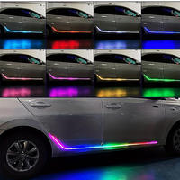 Lampe LED dynamique pour bas de caisse de voiture 1 à 2, avec contrôle par application et télécommande, étanche, pour éclairage d'ambiance décoratif de carrosserie automobile