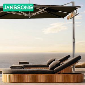 كرسي استلقاء شمسي خارجي للفيلا، طقم أثاث خارجي من خشب الساج للحدائق، كراسي استلقاء شمسية لحمام السباحة الخارجي بالفنادق، كراسي استلقاء شمسية للشاطئ - Product Image 2