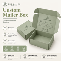 Cajas de Embalaje de Papel Verde Reciclable Ecológicas Personalizadas con Patrones para Calcetines, Regalos, Ropa, Embalaje y Transporte