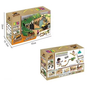 El más nuevo dinosaurio <span class=keywords><strong>pista</strong></span> coche <span class=keywords><strong>de</strong></span> juguete coche <span class=keywords><strong>de</strong></span> carreras eléctrico creativo Doodle <span class=keywords><strong>pista</strong></span> conjunto DIY construcción cartón <span class=keywords><strong>pista</strong></span> monstruo camión para niños - Product Image 3
