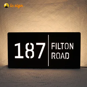 Wholesale Waterproof Stainless Steel Supper Bright LED <strong>Solar</strong> LED Address <strong>Number</strong> <strong>House</strong> <strong>Number</strong> for <strong>House</strong> - Product Image 1