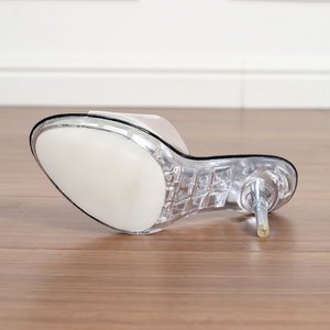 Mules à <span class=keywords><strong>talon</strong></span> aiguille en PVC transparent pour femme - Sandales transparentes à bout ouvert à enfiler pour soirée et boîte de nuit - Product Image 6