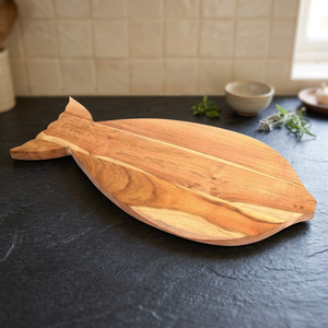 Tabla de Cortar de Madera con Forma de Pez, Bloque de Cocina de Grano Natural, Diseño Antideslizante, Apta para Lavavajillas, Antimoho - Product Image 1