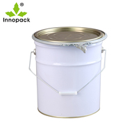 Baril ouvert bleu de 20 litres seaux vides en métal de seau de tambour en acier de 5 gallons recyclables pour la graisse