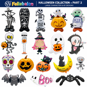 Set <span class=keywords><strong>di</strong></span> <span class=keywords><strong>Palloncini</strong></span> Decorativi Lucidi per Halloween a Tema Cartone Animato: Lettere, Fantasmi, Scheletri, Zucche e Ragni per Decorazioni Transfrontaliere - Product Image 4