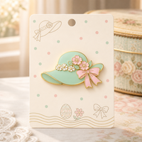 Broches et épingles de revers mignonnes en forme de chapeau de soleil, bijoux Goid Spring Garden, badges métalliques, épingles en émail souple personnalisées, vente en gros, usine OEM