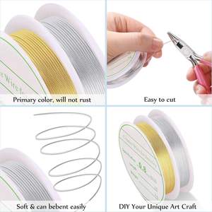 Diy銅ワイヤー文字リング巻きビーズジュエリーワイヤー弓成形ワイヤー金と銀のクラフト用品 - Product Image 5