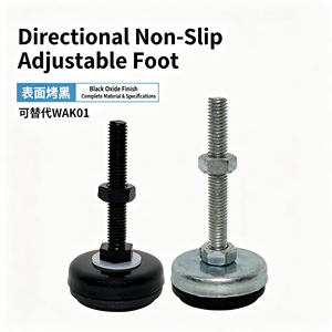 Pieds de nivellement en acier inoxydable, pieds réglables à vis avec coussin en caoutchouc, niveleurs anti-vibrations pour machine, équipement, table - Product Image 2