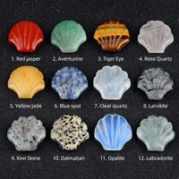 Vente en gros de cristal naturel mixte cristal de quartz rose clair décor de coquille de quartz pierre précieuse sculpture pour la décoration de la maison cadeau d'amis