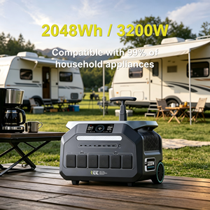 Off-grid <b>Solar</b> System Home Backup Emergency Power LiFePO4 2048wh 3200 Watt MPPT <b>Solar</b> Generator Portable Mobile Power Station - Product Image 2