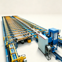 Table de refroidissement pour extrusion d'aluminium 1650T, 65KW, 380V, avec ligne de convoyage PLC et dérouleur de profilés