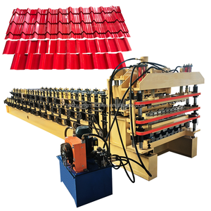 Hechuang Automatisch Metalen Staal Drielaags Geglazuurde Trapezium Gegolfde Dakpannen Roll Vormen Drievoudige Dakplaat Maken - Product Image 1