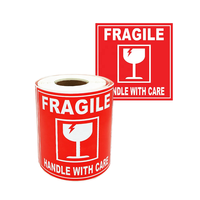 Étiquettes autocollantes personnalisées « Fragile », en rouleau, avec code-barres, pour usage artisanal, emballage, expédition, résistantes à l'eau.