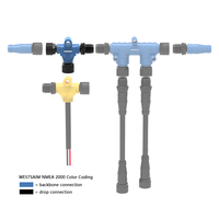 NMEA2000 3Pin 3 Way M12 T Splitter Marine Network Starter Kit Cable Signal IP68 M12 Waterproof NMEA 2000 cable Connectors