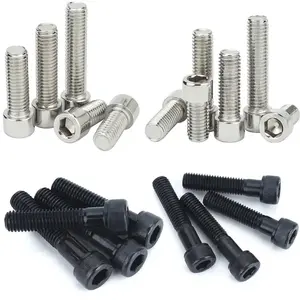 Vis en gros Din912 M5 M6 M8 M4 X7mm en acier inoxydable au carbone Zinc lisse bouton tête à six pans creux capuchon Tornillo boulon vis