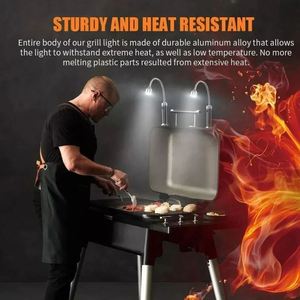 Luces LED Magnéticas para Barbacoa al Aire Libre, Ajustables, Flexibles, Resistentes al Calor, con Cuello de Cisne de 360 Grados - Product Image 5
