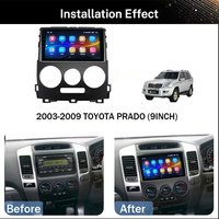 Lecteur multimédia Android avec écran tactile GPS de navigation vidéo 8 cœurs 4G WIFI, écran partagé, CarPlay pour Toyota Prado 2003~2009