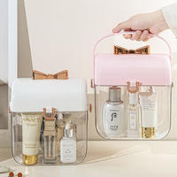 Organisateur de maquillage pour comptoir, support pour produits de soin de la peau, organisateur de comptoir de salle de bain, boîte de rangement, présentoirs de cosmétiques pour coiffeuse, commode