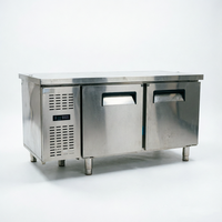 Table de préparation de sandwichs réfrigérée à double porte, conception sans givre, R410A, 8 bacs, acier inoxydable robuste pour café