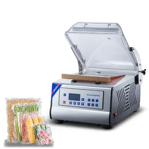 Single chamber table top automatic vacuum food sealer machine Multifunctional Stainless Steel Date Vacuum Packing Machine table