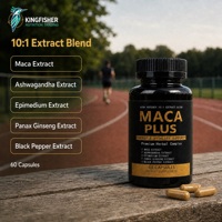 Complément alimentaire en capsules de racine de Maca à marque privée, mélange d'extrait 10:1 avec Ashwagandha, Epimedium et Panax Ginseng, OEM ODM, 60 unités